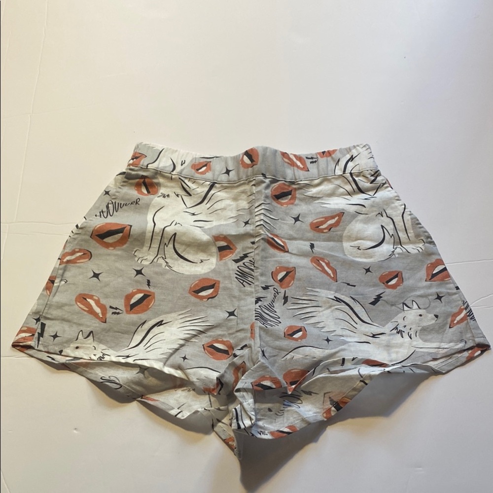 Las Surenas Pastel Print Women's Shorts - linen and cotton blend. Beach Shorts.